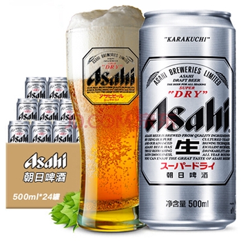 朝日Asahi朝日啤酒（超爽生）10.9度 500ml*24听 整箱装