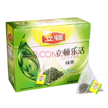 立顿（Lipton）茶叶2023年绿茶安徽黄山乐活三角茶包袋泡双囊茶包1.5g*20