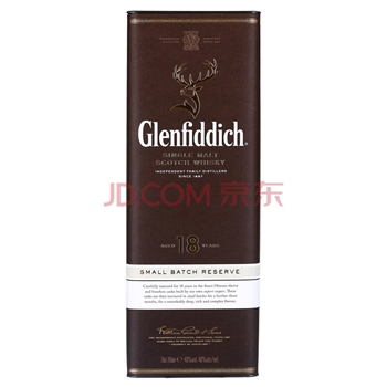 格兰菲迪（GLENFIDDICH）18年苏格兰斯佩赛区单一麦芽威士忌洋酒礼盒700ml