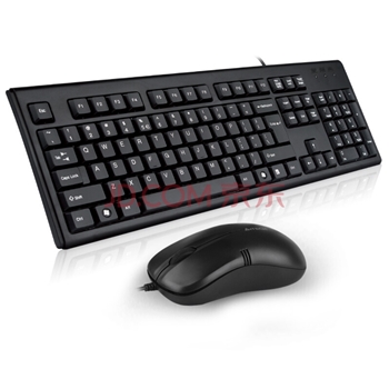 双飞燕（A4TECH）WKM-1000 键鼠套装有线 办公台式电脑笔记本外接键盘鼠标套装有线 黑色
