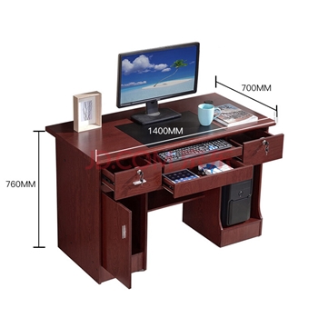 佐盛 电脑办公桌经理桌职员桌工程桌油漆老板桌家用单人写字台1.4米