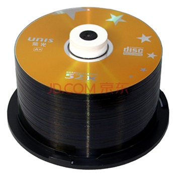 紫光（UNIS）CD-R光盘  刻录盘 金星系列 52速700M 桶装50片 空白光盘光碟