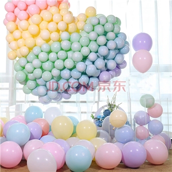 京惠思创生日表白装饰亚光加厚气球婚房布置马卡龙彩色装 100/只 JH8025