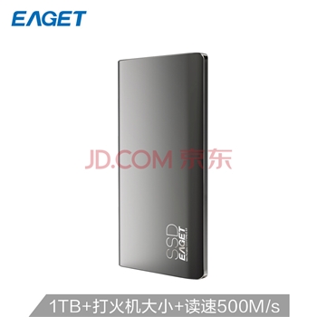 忆捷（EAGET）1TB Type-c USB3.2移动硬盘固态（PSSD）M1 读速高达550MB/s 迷你便携存储笔记本手机电脑MAC