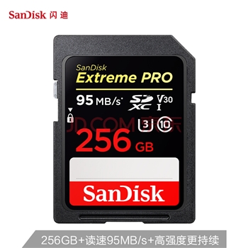 闪迪（SanDisk）256GB V30 SD内存卡U3 C10 4K相机存储卡  读速200MB/s 写速140MB/s 微单/单反相机扩容