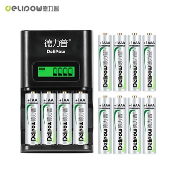 德力普（Delipow） 充电电池 液晶充电器+5号电池12节