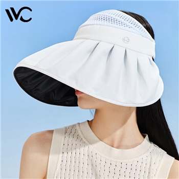 VVC 空顶网格渔夫帽 都市系列 头围:55cm-59cm 材质:锦纶+氨纶 简约白 5349486