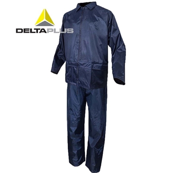 代尔塔 雨衣 407003 PVC涂层涤纶分体雨衣套装 M码 蓝色 2028446